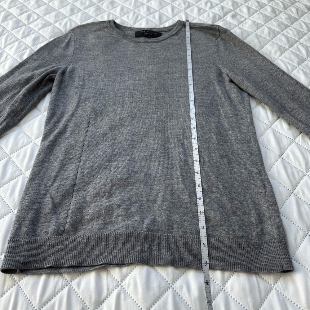Rag & Bone Women’s Gray Wool Crewneck Sweater Size M Slim Fit - Picture 8 of 10